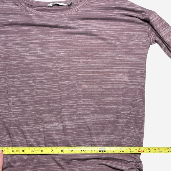 Athleta Avenues Blouson Mini Dress Size S Ruched Sides Super Soft Mauve Casual - Picture 8 of 12
